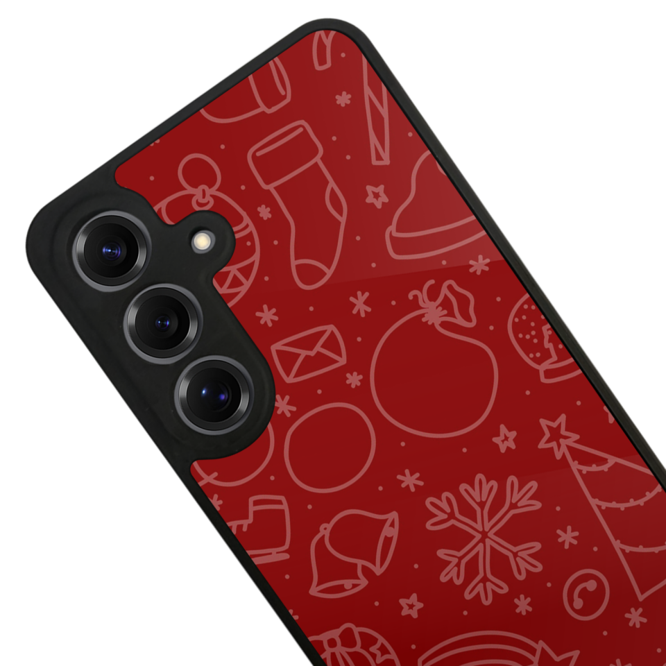 Samsung Galaxy S25 Uyumlu Yilbasi Christmas Tasarımlı Glossy Premium Kılıf