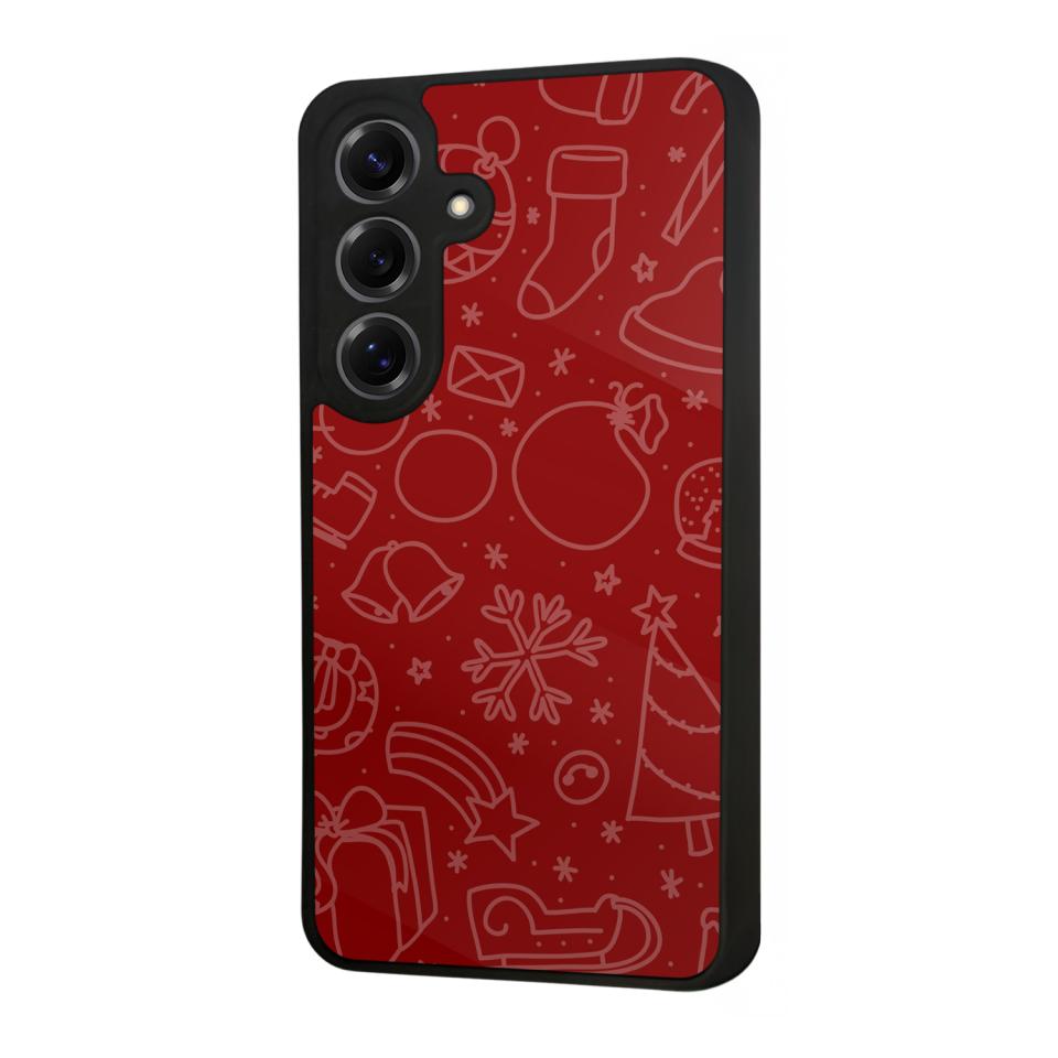 Samsung Galaxy S25 Uyumlu Yilbasi Christmas Tasarımlı Glossy Premium Kılıf