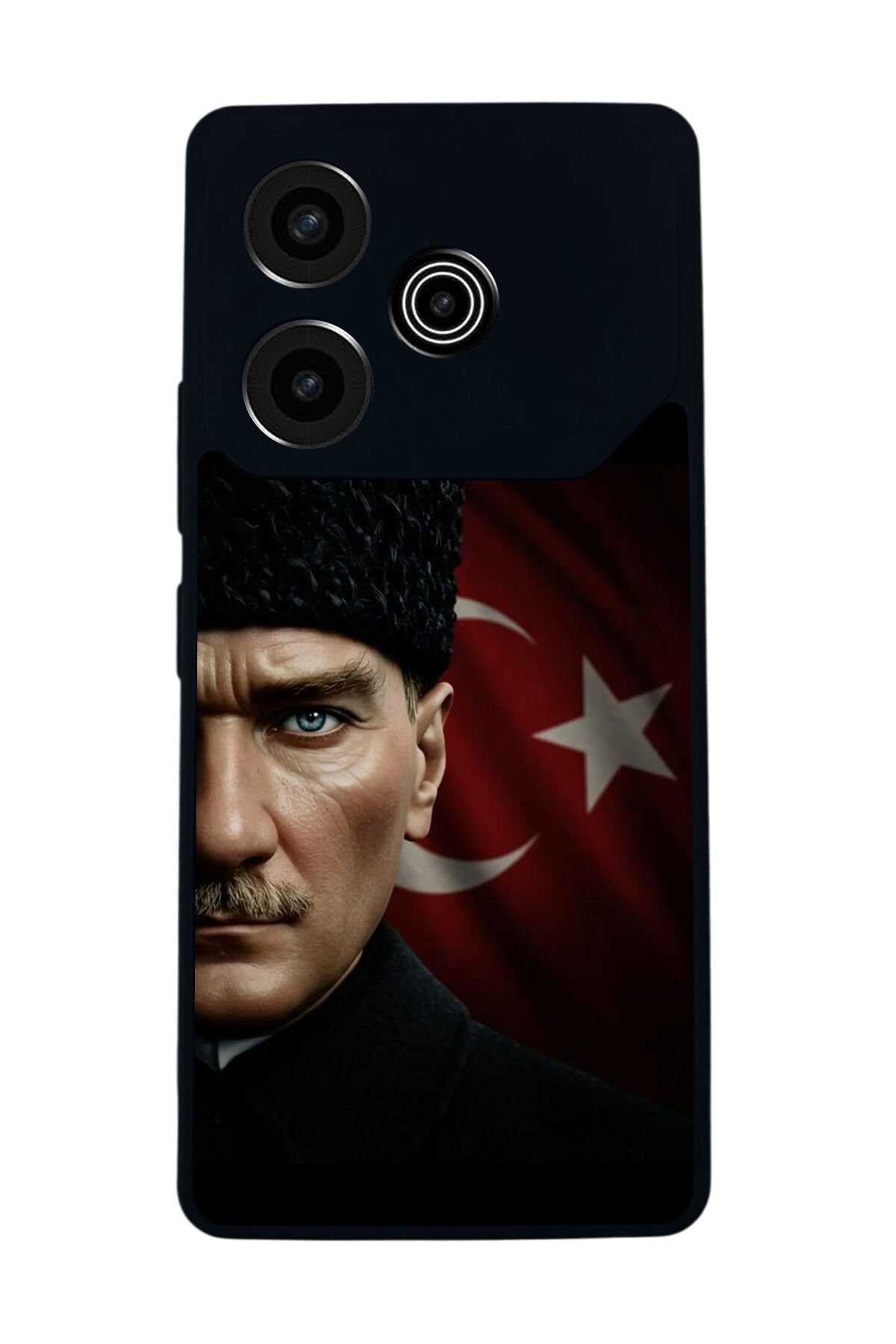 Tecno Pova 6 Uyumlu Mustafa Kemal Ataturk Tasarımlı Glossy Premium Kılıf