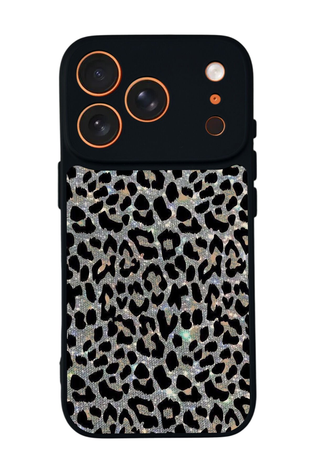 iPhone 17 Pro Max Uyumlu Hologram Leopar Tasarımlı Glossy Premium Kılıf