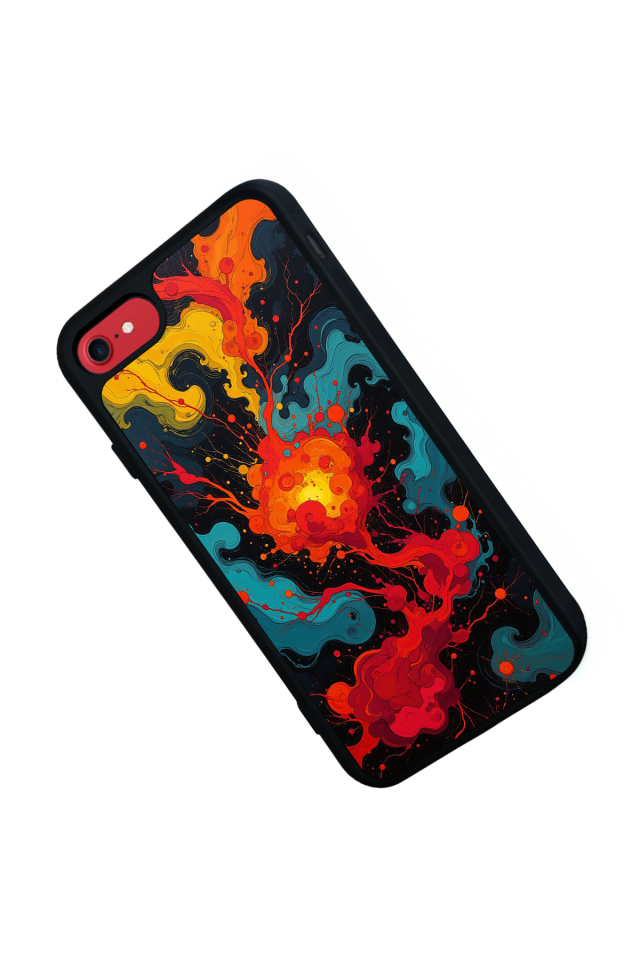 iPhone SE Uyumlu Abstract Tasarımlı Glossy Premium Kılıf