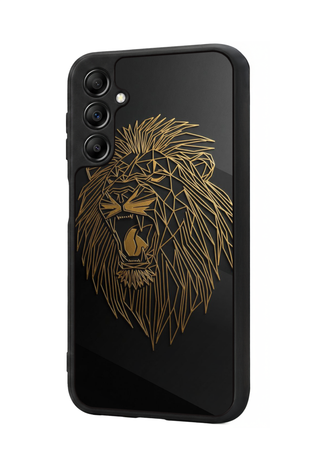 Samsung Galaxy A14 Uyumlu Aslan Tasarımlı Glossy Premium Kılıf
