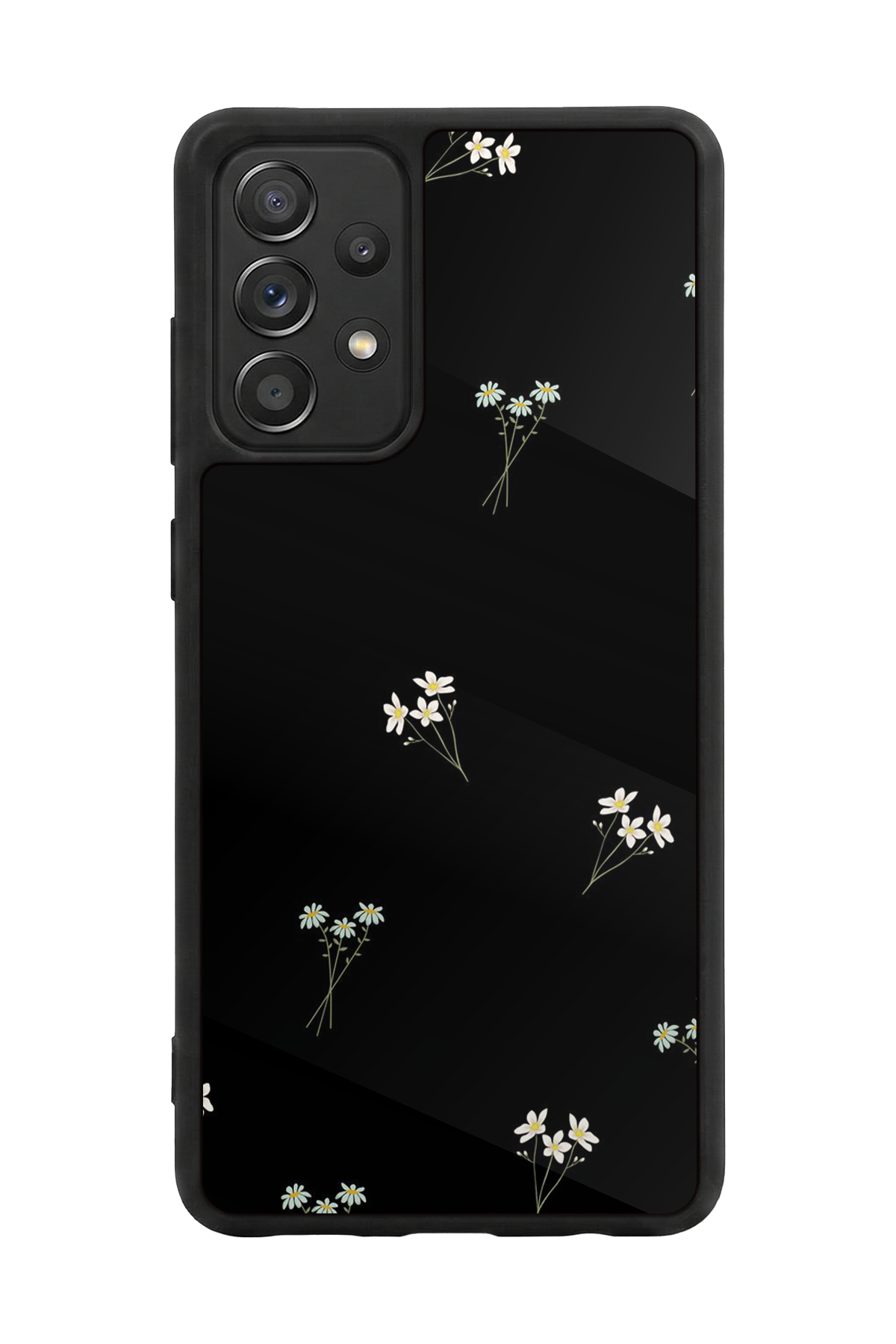 Samsung Galaxy A72 Uyumlu Cicek Tasarımlı Glossy Premium Kılıf