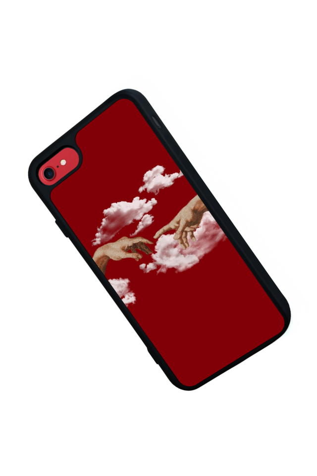 iPhone 8 Uyumlu Kirmizi Tasarımlı Glossy Premium Kılıf