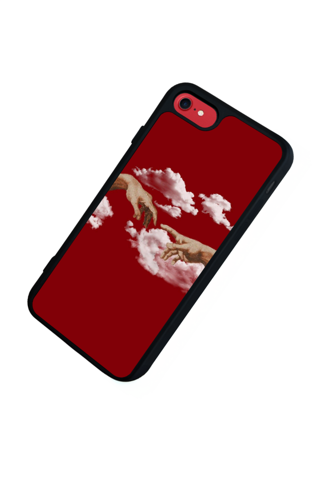 iPhone 8 Uyumlu Kirmizi Tasarımlı Glossy Premium Kılıf
