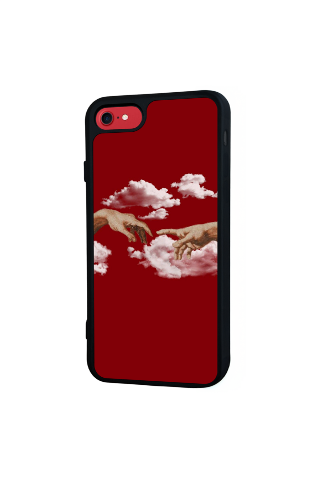 iPhone 8 Uyumlu Kirmizi Tasarımlı Glossy Premium Kılıf