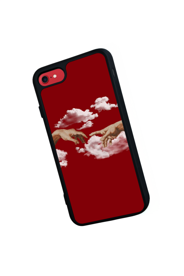 iPhone 8 Uyumlu Kirmizi Tasarımlı Glossy Premium Kılıf