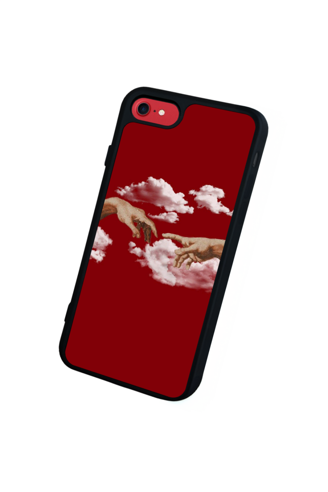 iPhone 8 Uyumlu Kirmizi Tasarımlı Glossy Premium Kılıf