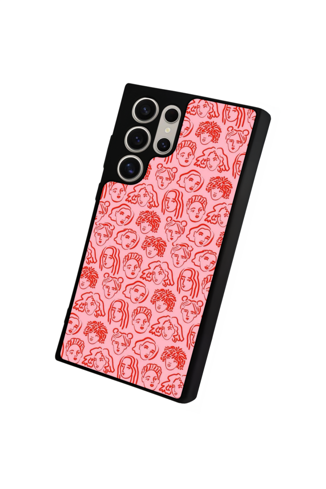 Samsung Galaxy S23 Ultra Uyumlu Line Art Tasarımlı Glossy Premium Kılıf