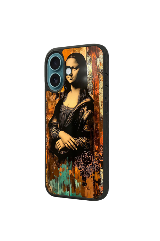iPhone 16 Uyumlu Monalisa Tasarımlı Glossy Premium Kılıf