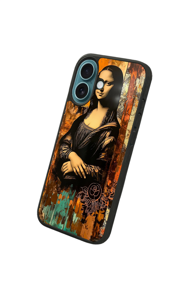 iPhone 16 Uyumlu Monalisa Tasarımlı Glossy Premium Kılıf