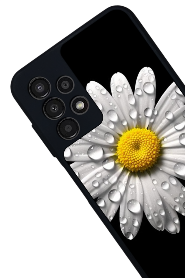 Samsung Galaxy A23 Uyumlu Papatya Tasarımlı Glossy Premium Kılıf