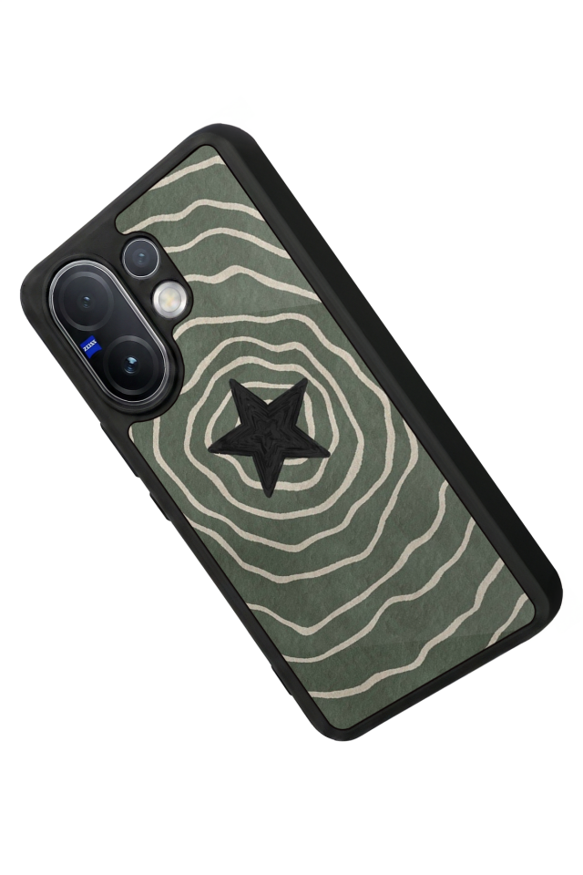 Vivo V60 Uyumlu Retro Yildizlar Tasarımlı Glossy Premium Kılıf