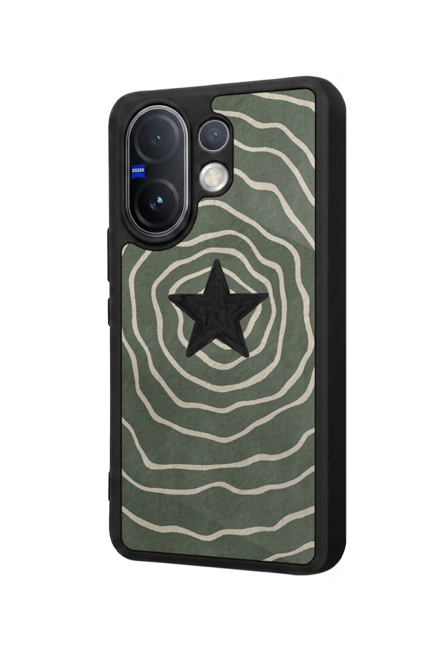 Vivo V60 Uyumlu Retro Yildizlar Tasarımlı Glossy Premium Kılıf
