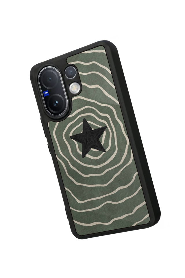 Vivo V60 Uyumlu Retro Yildizlar Tasarımlı Glossy Premium Kılıf