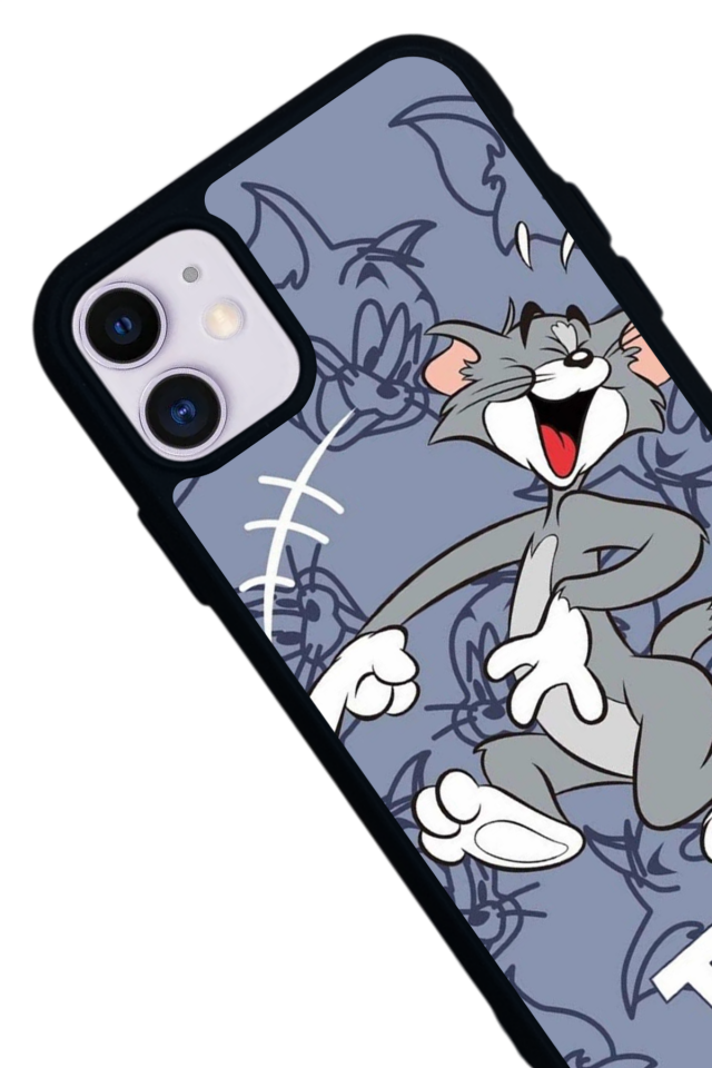 iPhone 11 Uyumlu Tom And Jerry Tasarımlı Glossy Premium Kılıf