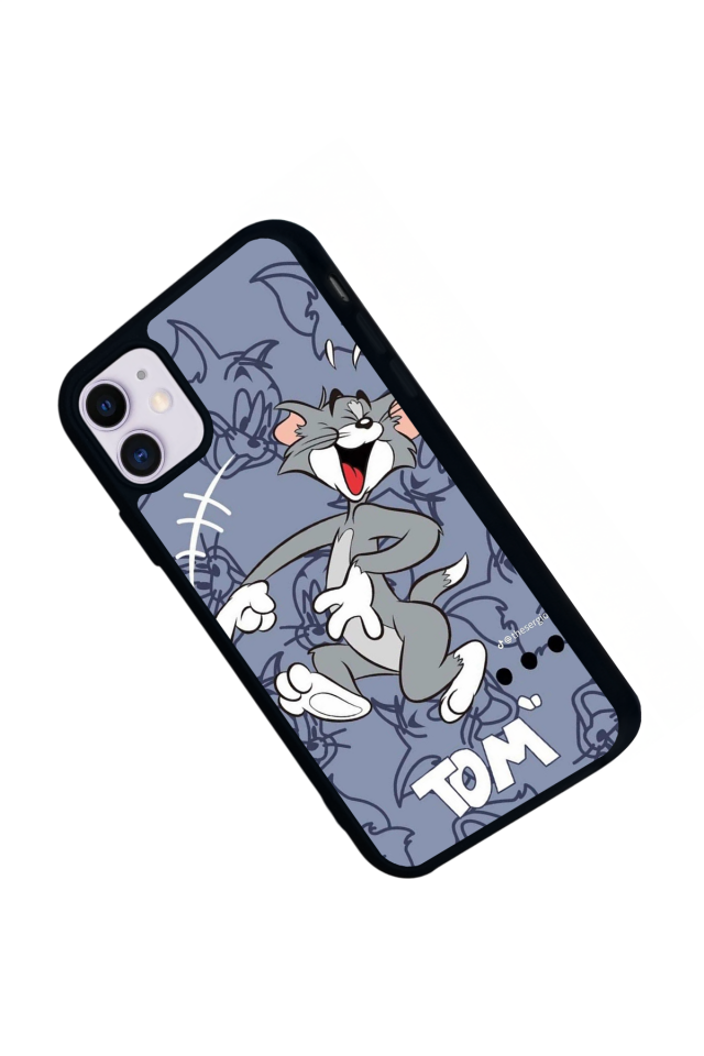 iPhone 11 Uyumlu Tom And Jerry Tasarımlı Glossy Premium Kılıf
