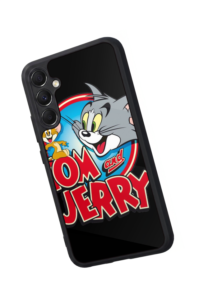 Samsung Galaxy M34 Uyumlu Tom And Jerry Tasarımlı Glossy Premium Kılıf