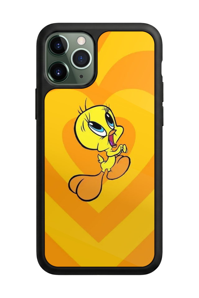 iPhone 11 Pro Max Uyumlu Tweety Tasarımlı Glossy Premium Kılıf