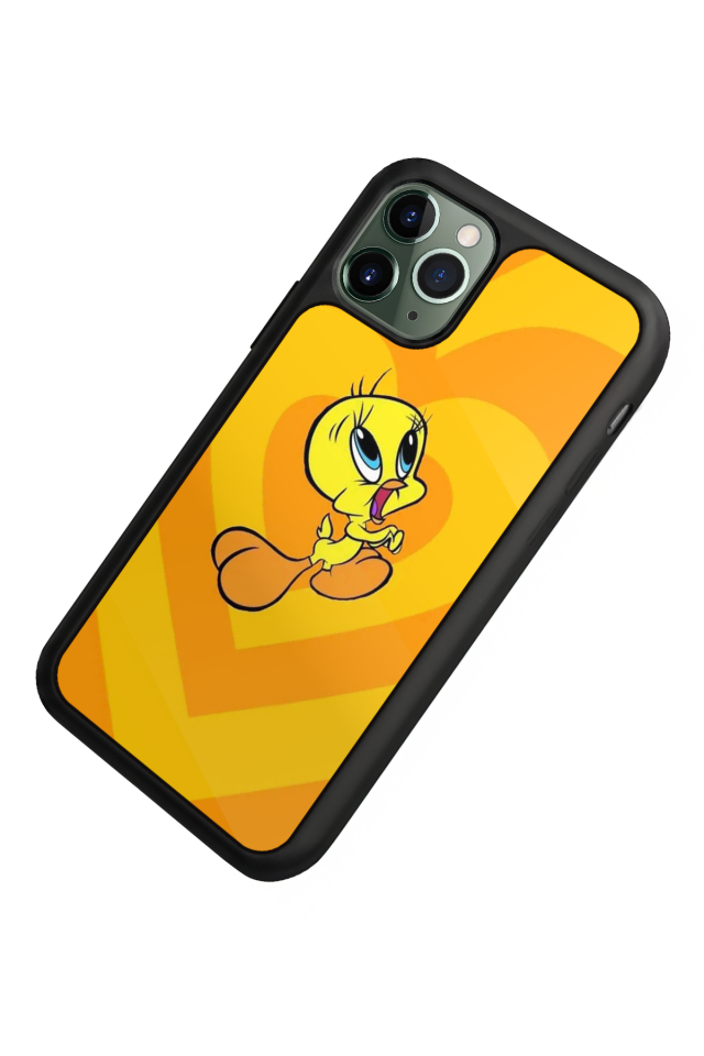 iPhone 11 Pro Max Uyumlu Tweety Tasarımlı Glossy Premium Kılıf