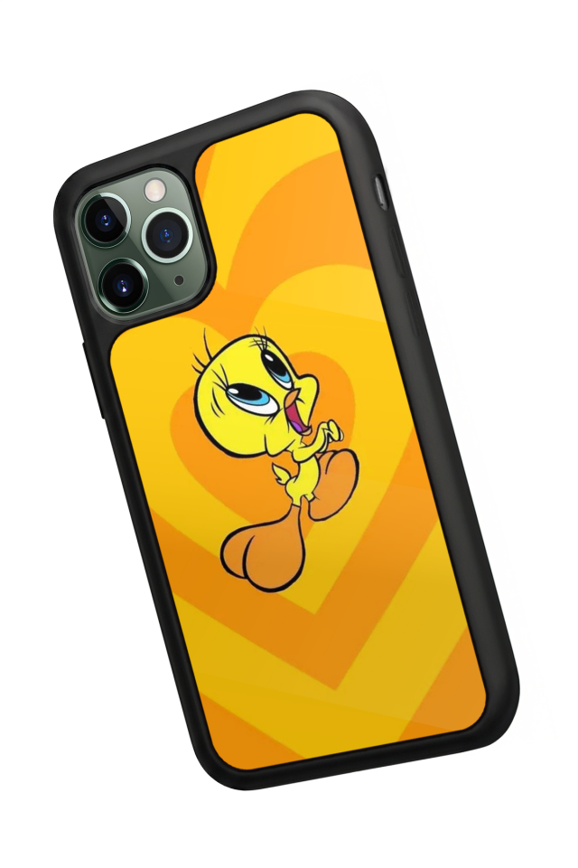 iPhone 11 Pro Max Uyumlu Tweety Tasarımlı Glossy Premium Kılıf