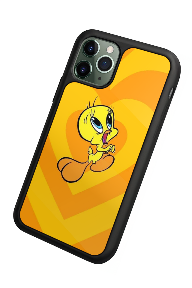 iPhone 11 Pro Max Uyumlu Tweety Tasarımlı Glossy Premium Kılıf