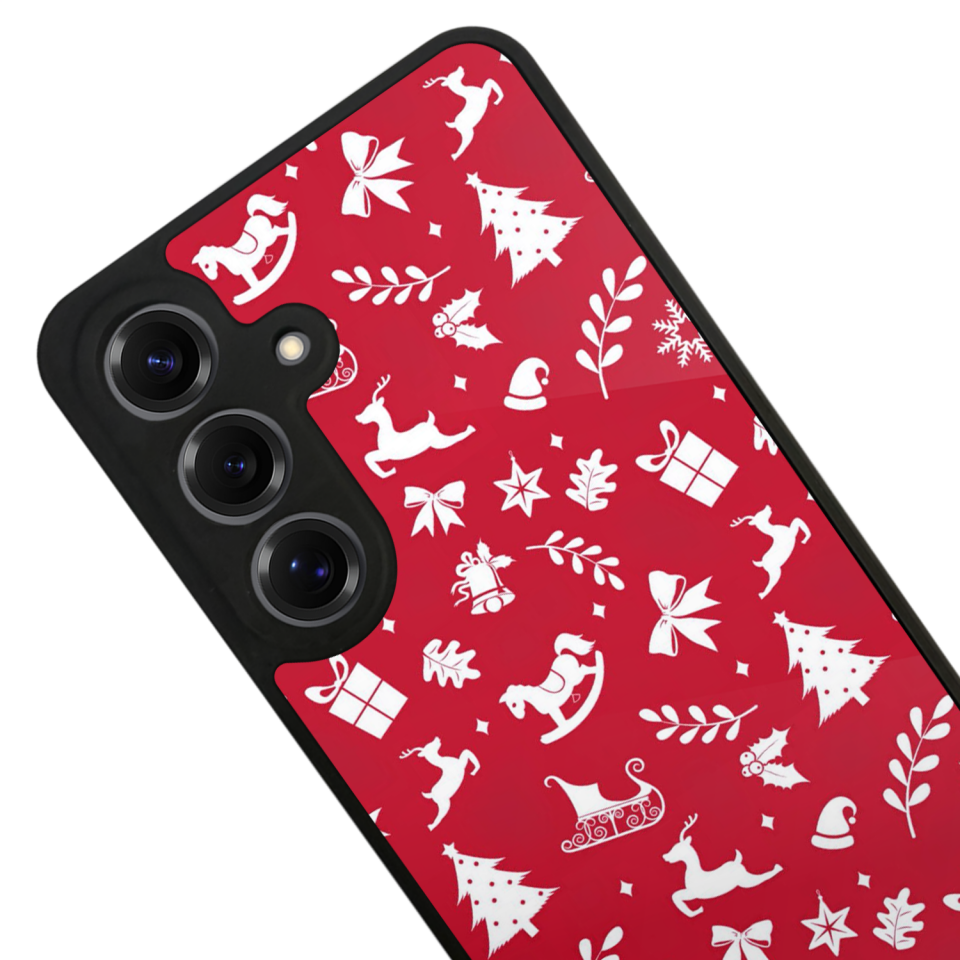 Samsung Galaxy S25 Uyumlu Yilbasi Christmas Tasarımlı Glossy Premium Kılıf