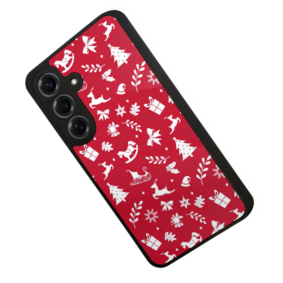 Samsung Galaxy S25 Uyumlu Yilbasi Christmas Tasarımlı Glossy Premium Kılıf