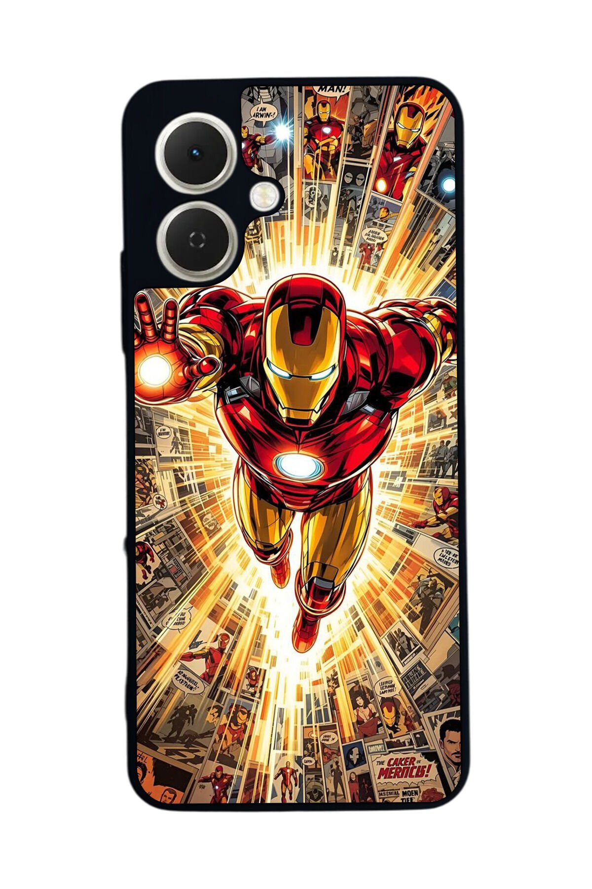 Tecno Spark GO 2 Uyumlu Iron Man ( Demir Adam ) Tasarımlı Glossy Premium Kılıf