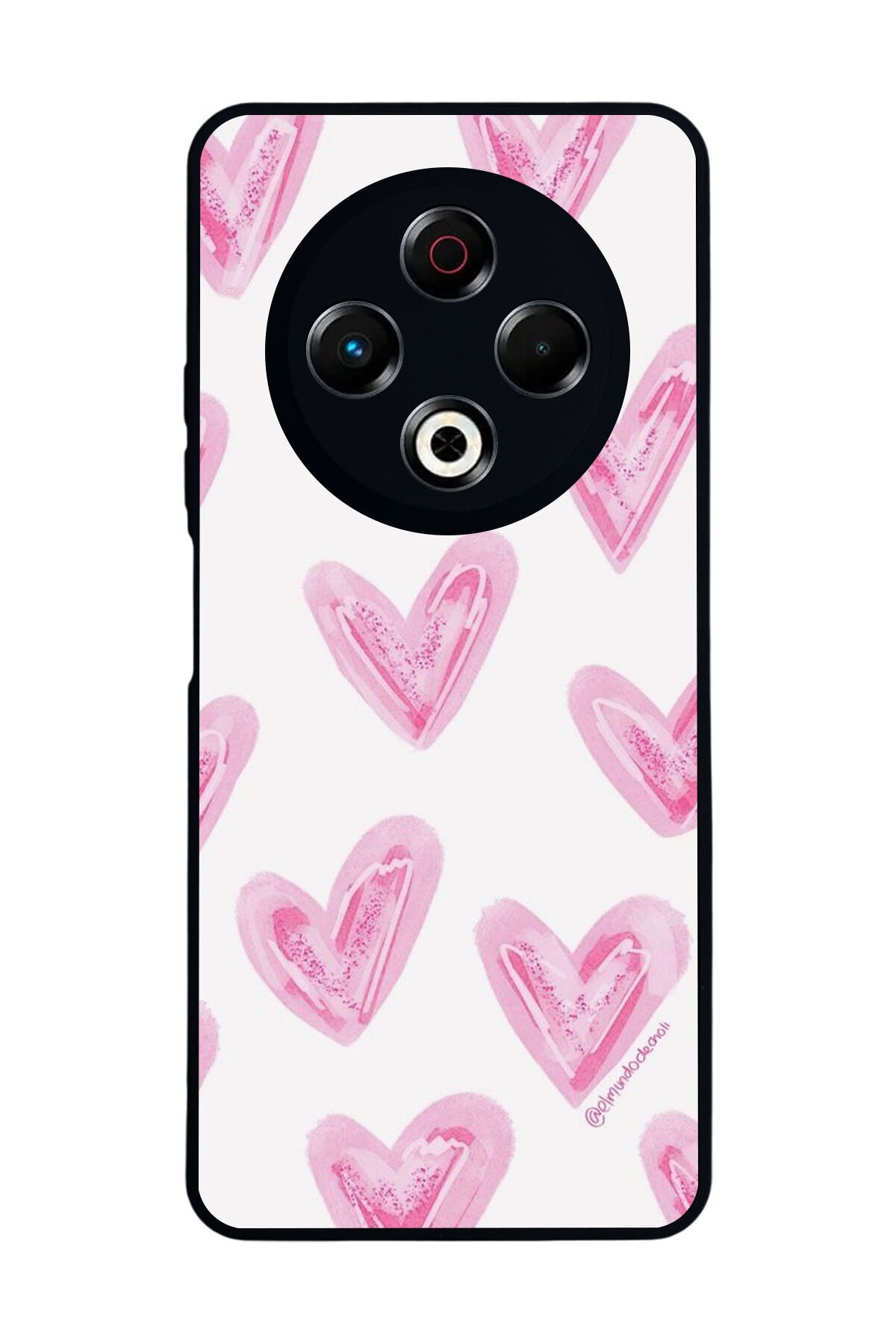 Tecno Spark 30 Uyumlu Kalp Love Tasarımlı Glossy Premium Kılıf
