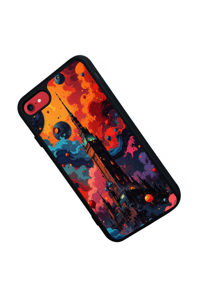 iPhone SE Uyumlu Abstract Tasarımlı Glossy Premium Kılıf