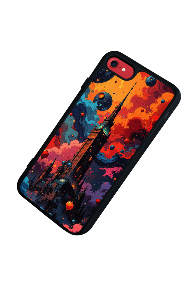 iPhone SE Uyumlu Abstract Tasarımlı Glossy Premium Kılıf