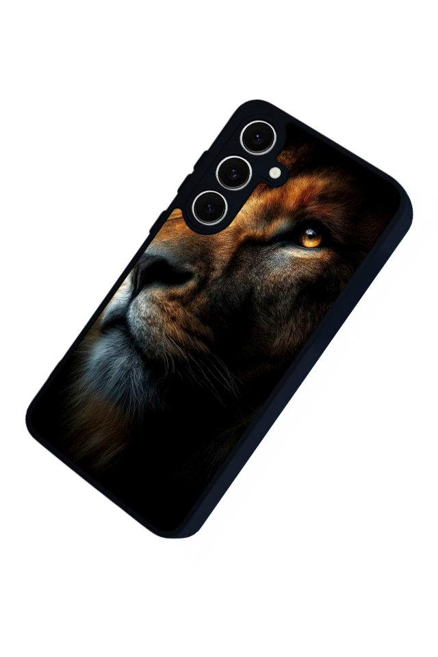 Samsung Galaxy S24 FE Uyumlu Aslan Tasarımlı Glossy Premium Kılıf