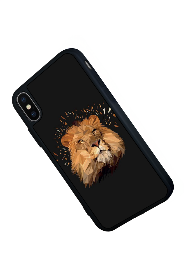 iPhone XS Max Uyumlu Aslan Tasarımlı Glossy Premium Kılıf