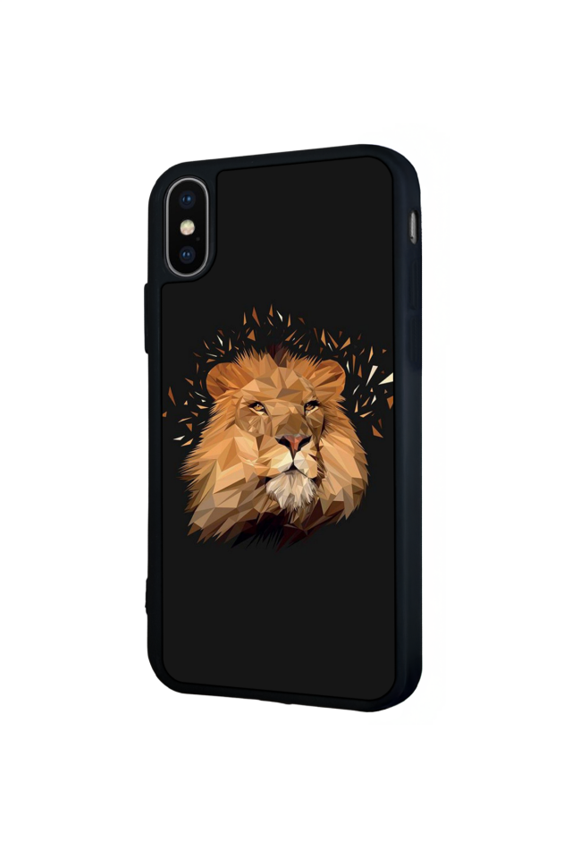 iPhone XS Max Uyumlu Aslan Tasarımlı Glossy Premium Kılıf