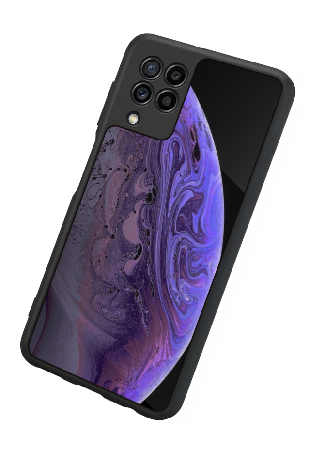 Samsung Galaxy M32 Uyumlu Ay Tasarımlı Glossy Premium Kılıf