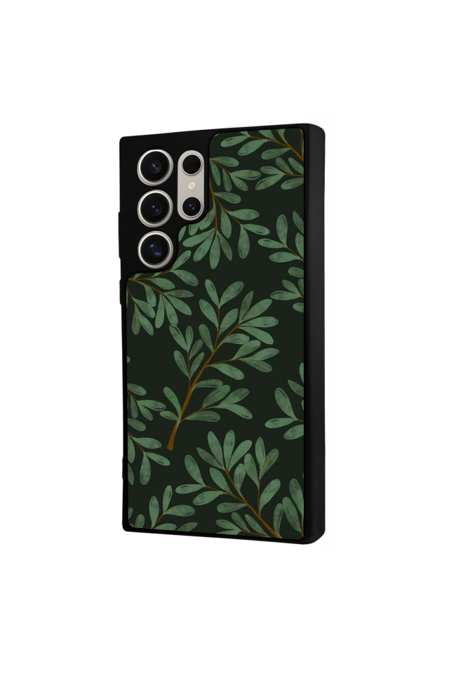 Samsung Galaxy S22 Ultra Uyumlu Botanik Tasarımlı Glossy Premium Kılıf