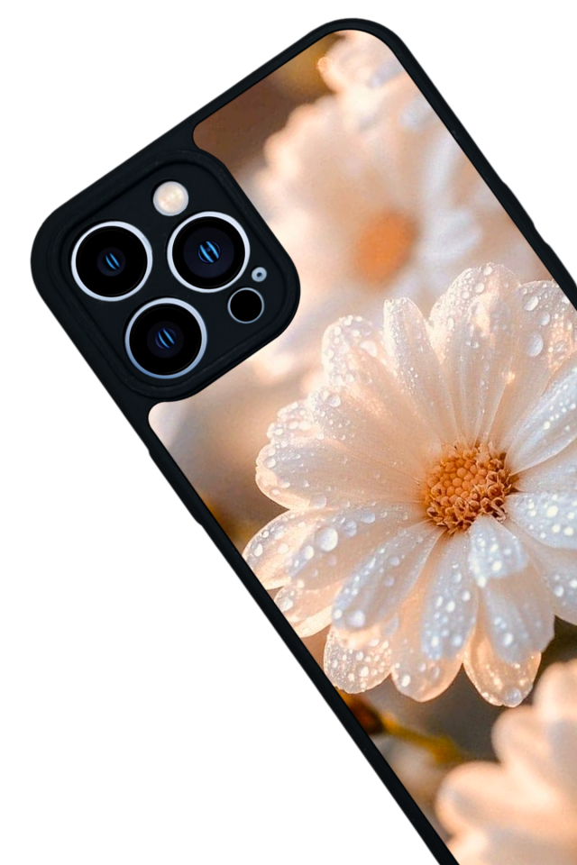 iPhone 12 Pro Max Uyumlu Cicek Tasarımlı Glossy Premium Kılıf