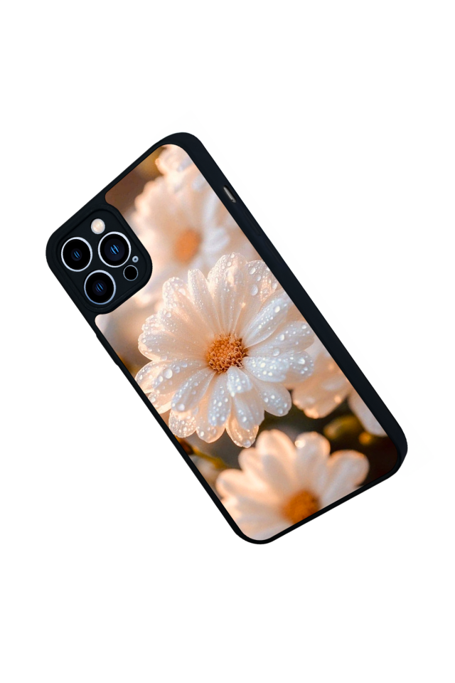 iPhone 12 Pro Max Uyumlu Cicek Tasarımlı Glossy Premium Kılıf