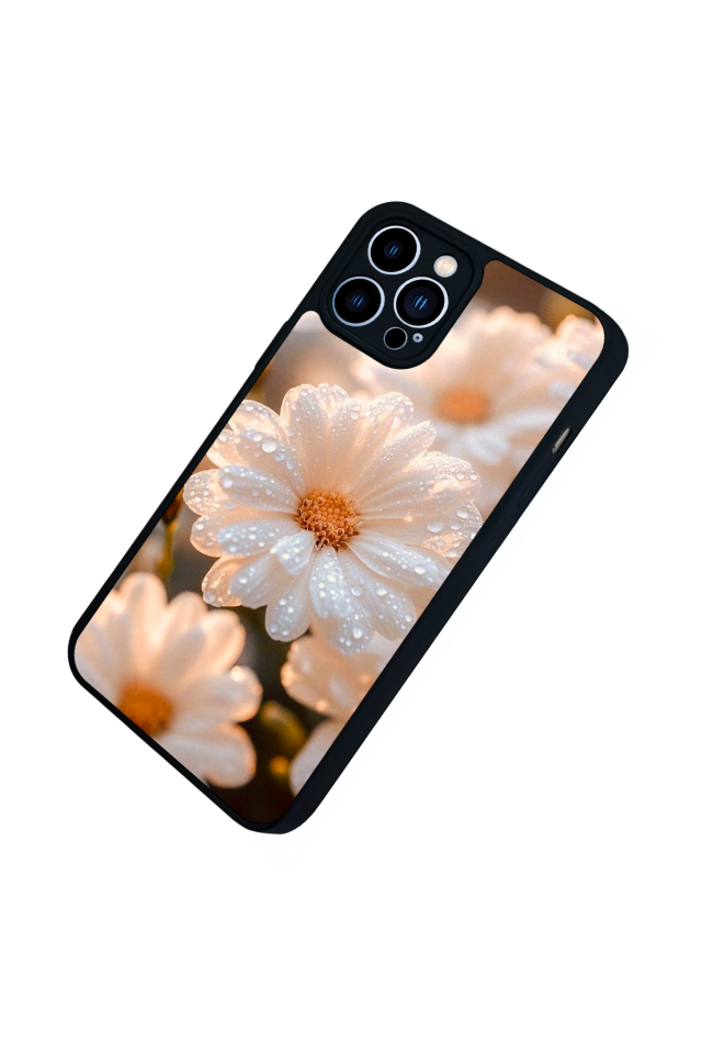 iPhone 12 Pro Max Uyumlu Cicek Tasarımlı Glossy Premium Kılıf