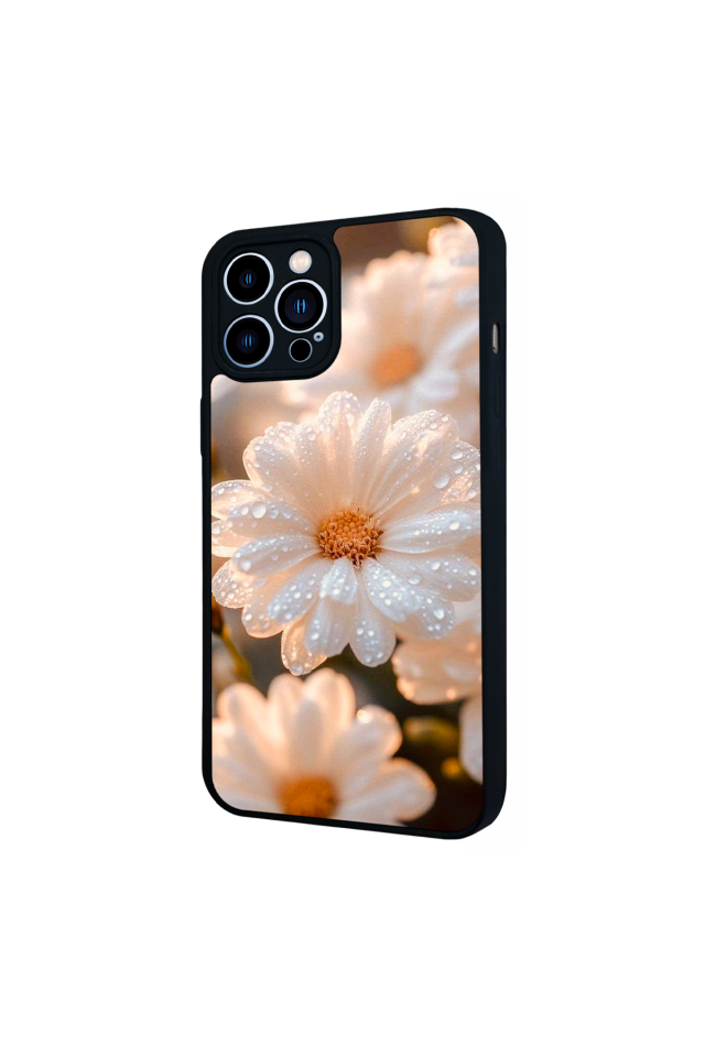 iPhone 12 Pro Max Uyumlu Cicek Tasarımlı Glossy Premium Kılıf