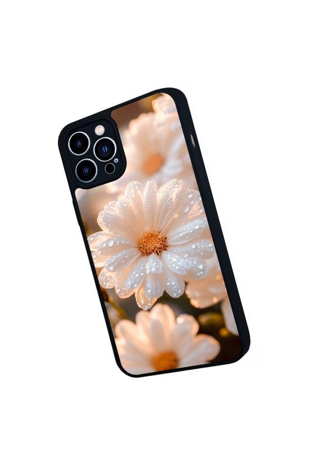 iPhone 12 Pro Max Uyumlu Cicek Tasarımlı Glossy Premium Kılıf