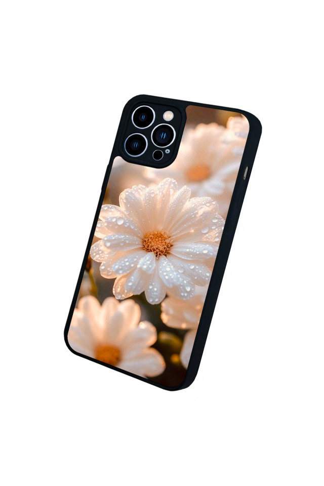 iPhone 12 Pro Max Uyumlu Cicek Tasarımlı Glossy Premium Kılıf