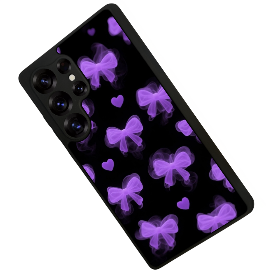 Samsung Galaxy S25 Ultra Uyumlu Kurdele Tasarımlı Glossy Premium Kılıf