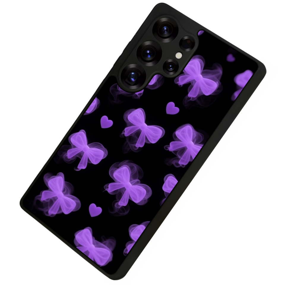 Samsung Galaxy S25 Ultra Uyumlu Kurdele Tasarımlı Glossy Premium Kılıf