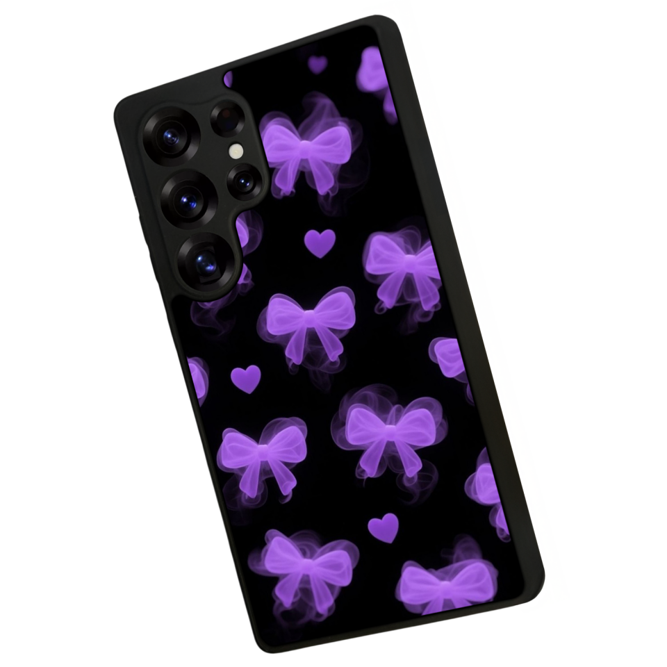 Samsung Galaxy S25 Ultra Uyumlu Kurdele Tasarımlı Glossy Premium Kılıf