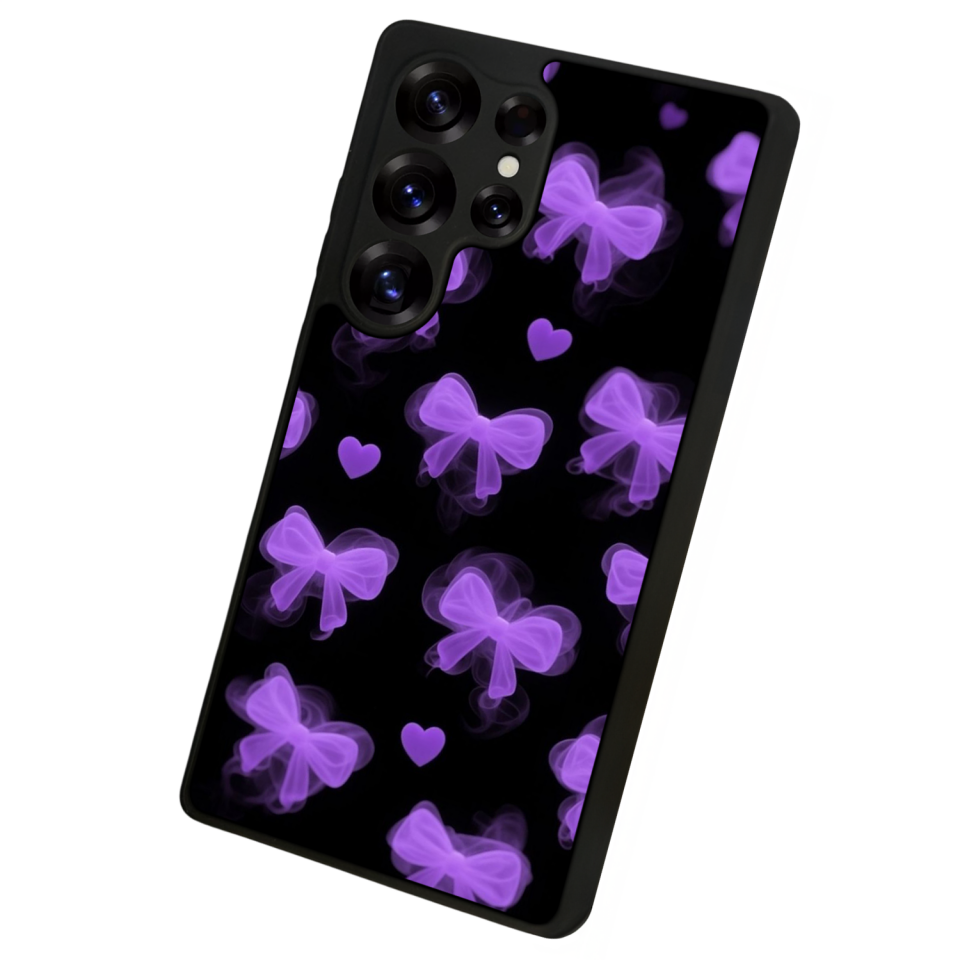 Samsung Galaxy S25 Ultra Uyumlu Kurdele Tasarımlı Glossy Premium Kılıf