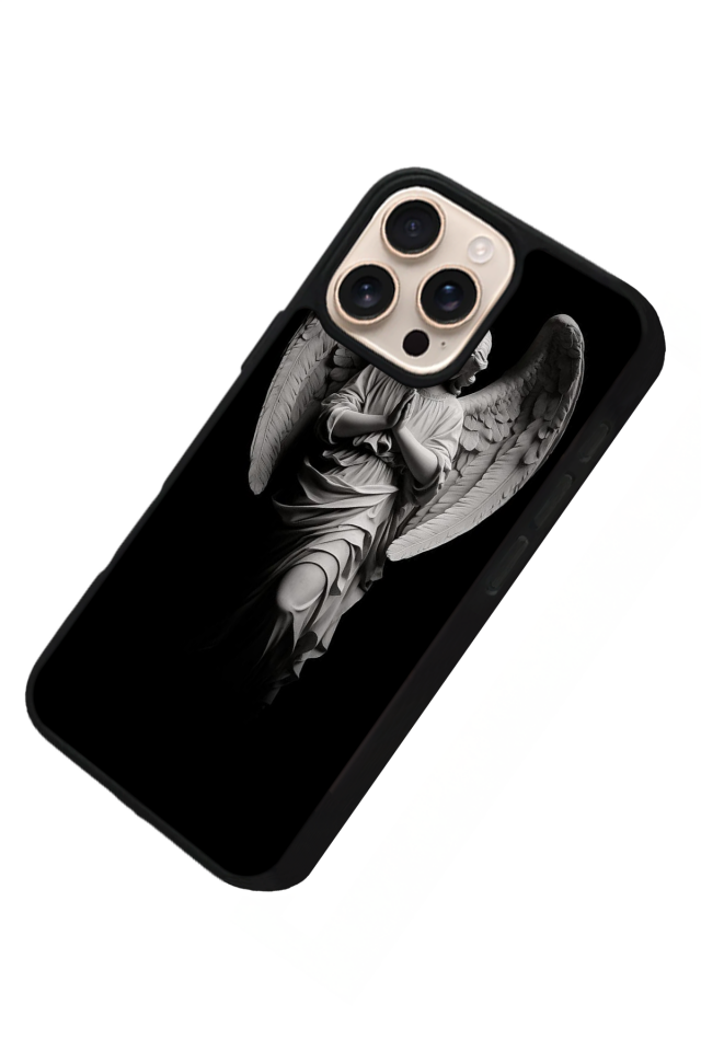 iPhone 16 Pro Uyumlu Melek Tasarımlı Glossy Premium Kılıf