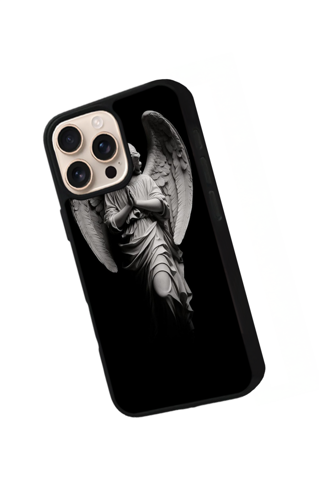 iPhone 16 Pro Uyumlu Melek Tasarımlı Glossy Premium Kılıf
