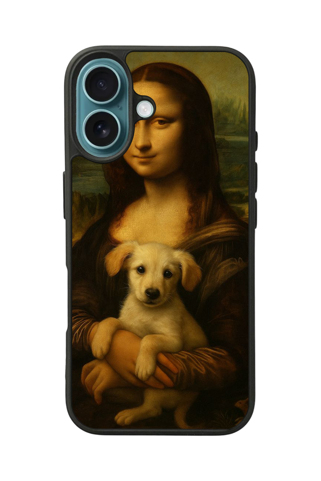 iPhone 16 Uyumlu Monalisa Tasarımlı Glossy Premium Kılıf
